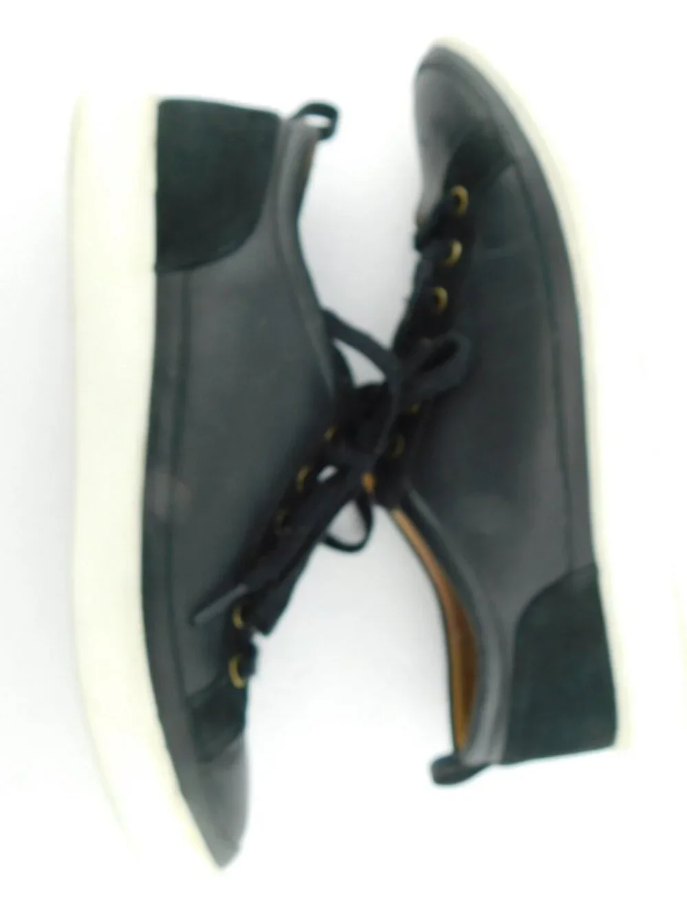 VIONIC Black Leather Lace Up Low Top Sneakers Shoes 10